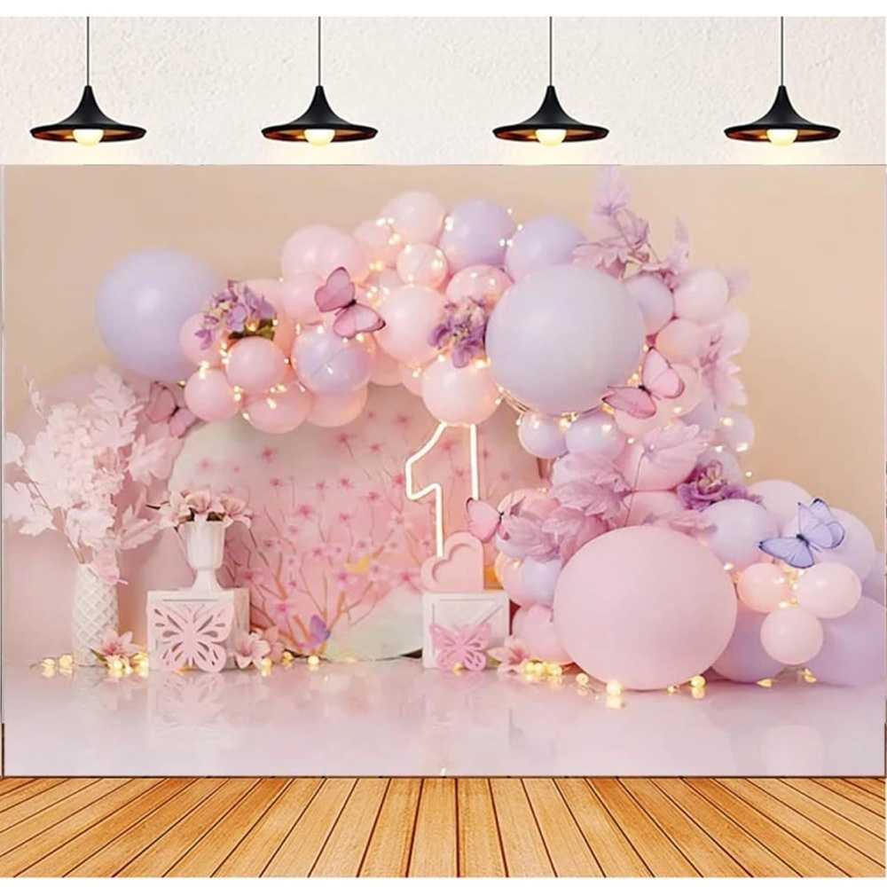 PHOTOGRAPHY BACKGROUND FOR GIRL IST BIRTHDAY PARTY DECORATION